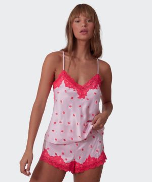 Angelica Kisses Cami - Print/Pink