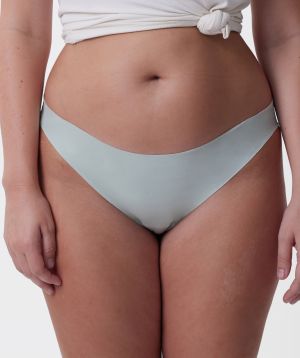 Smooth Comfort Cotton Brazilian Knicker - Light Green