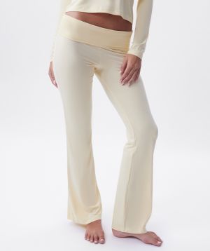 Chill Out Foldover Pant - Light Yellow