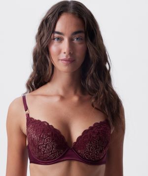 Edelweis Push Up Bra - Berry