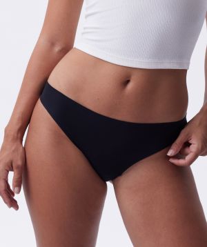 Smooth Comfort Cotton Brazilian Knicker - Black