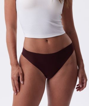 Smooth Comfort Cotton Brazilian Knicker-Dark Brown