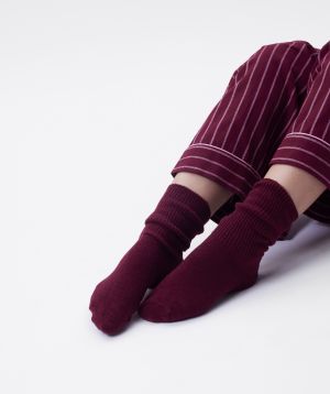 Chunky Rib Socks - Berry