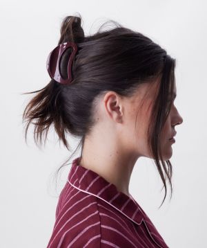 Round Clip With Logo - Berry