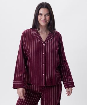 Claire Long Sleeve Top - Print Stripe