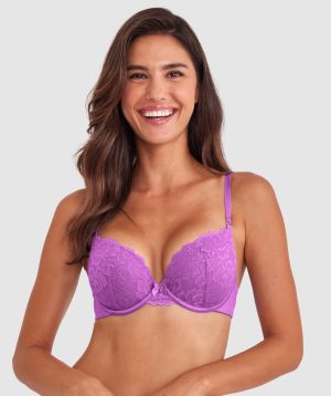 Bethany Essentials Contour Plunge Bra - Dark Purple