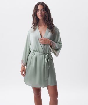 Bethany Short Wrap - Light Green