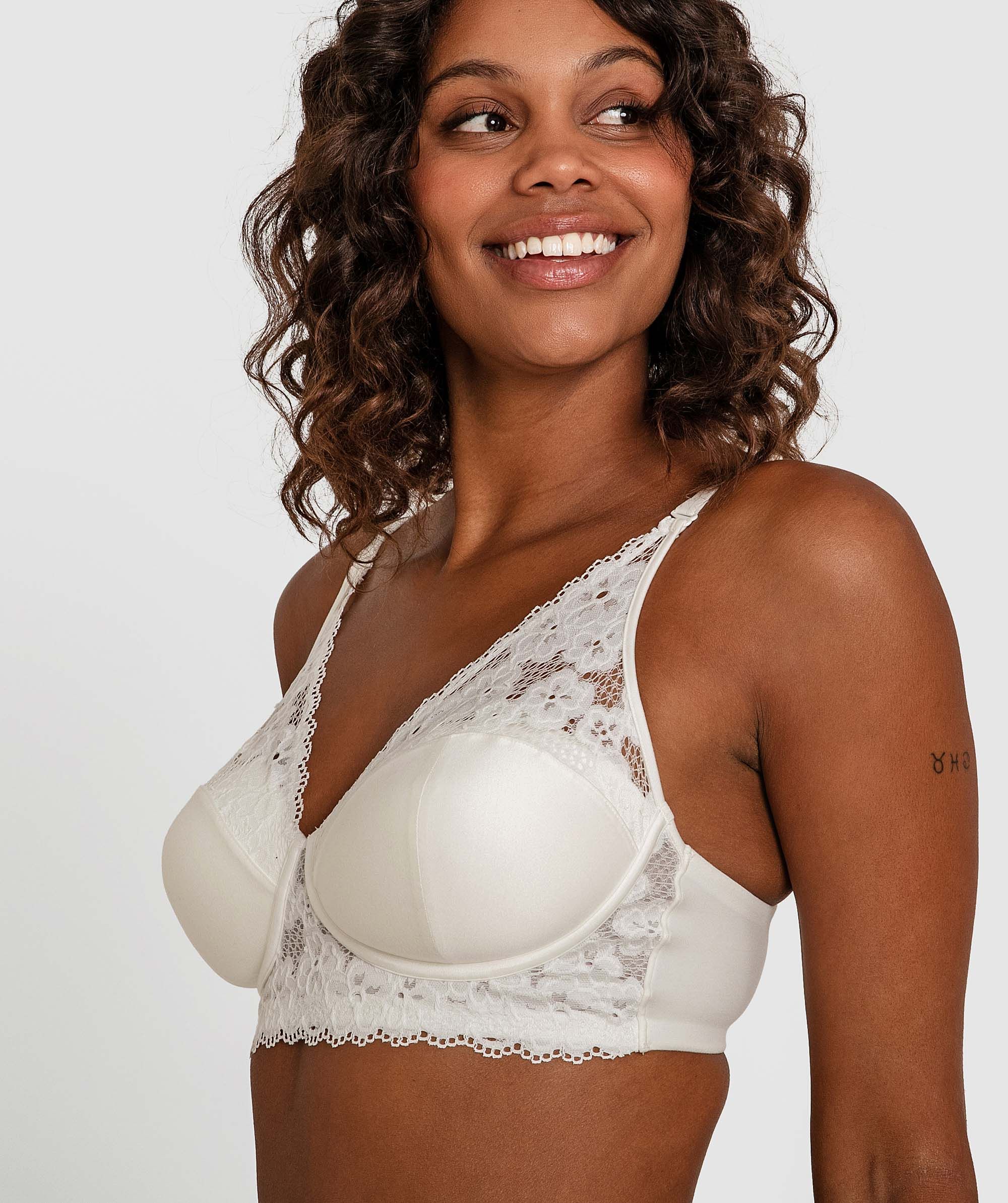 Bras N Things Planet Bliss Lace Wirefree Bra - Ivory