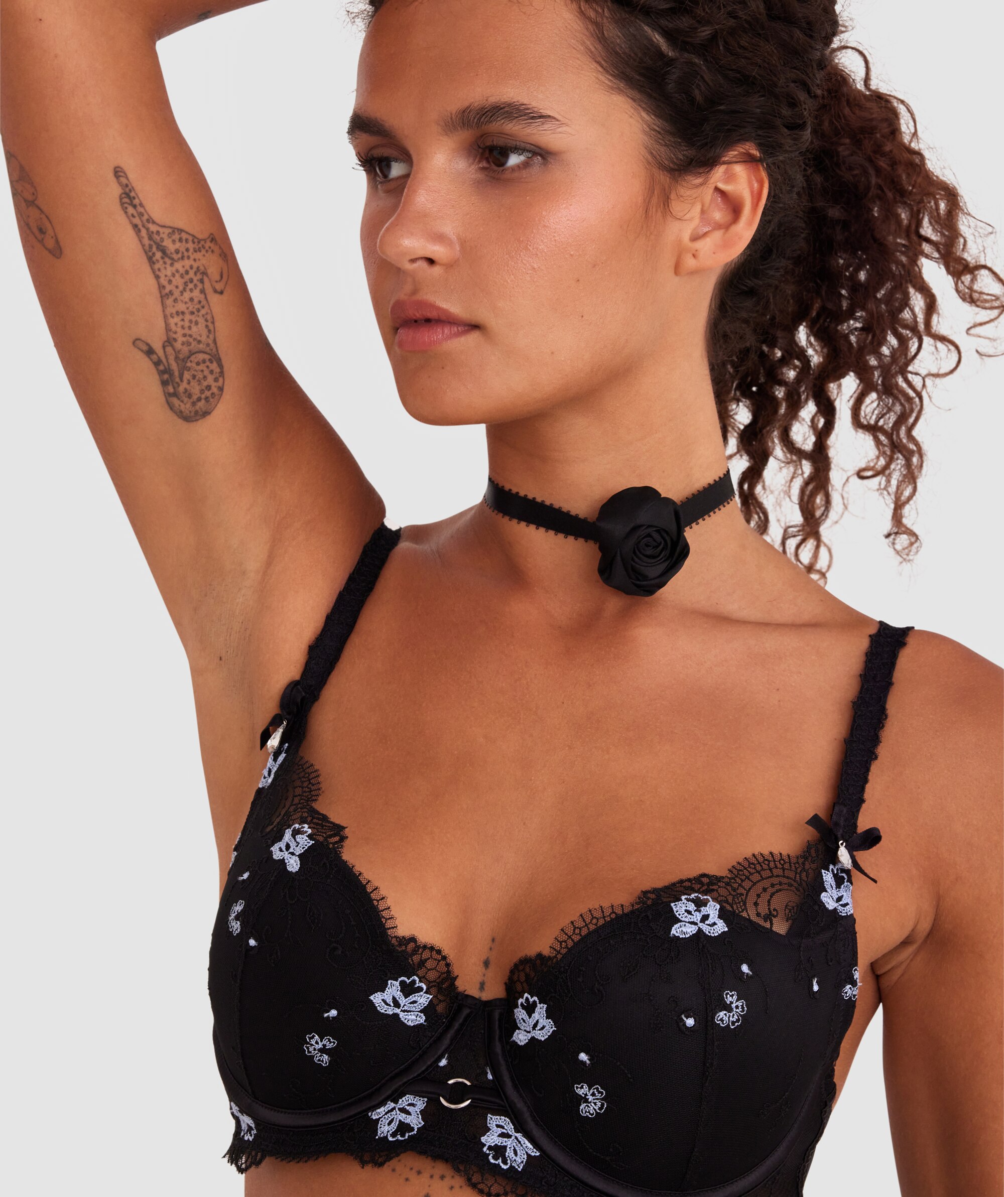 Bras N Things Enchanted Rosita High Leg Brazilian Knicker Black