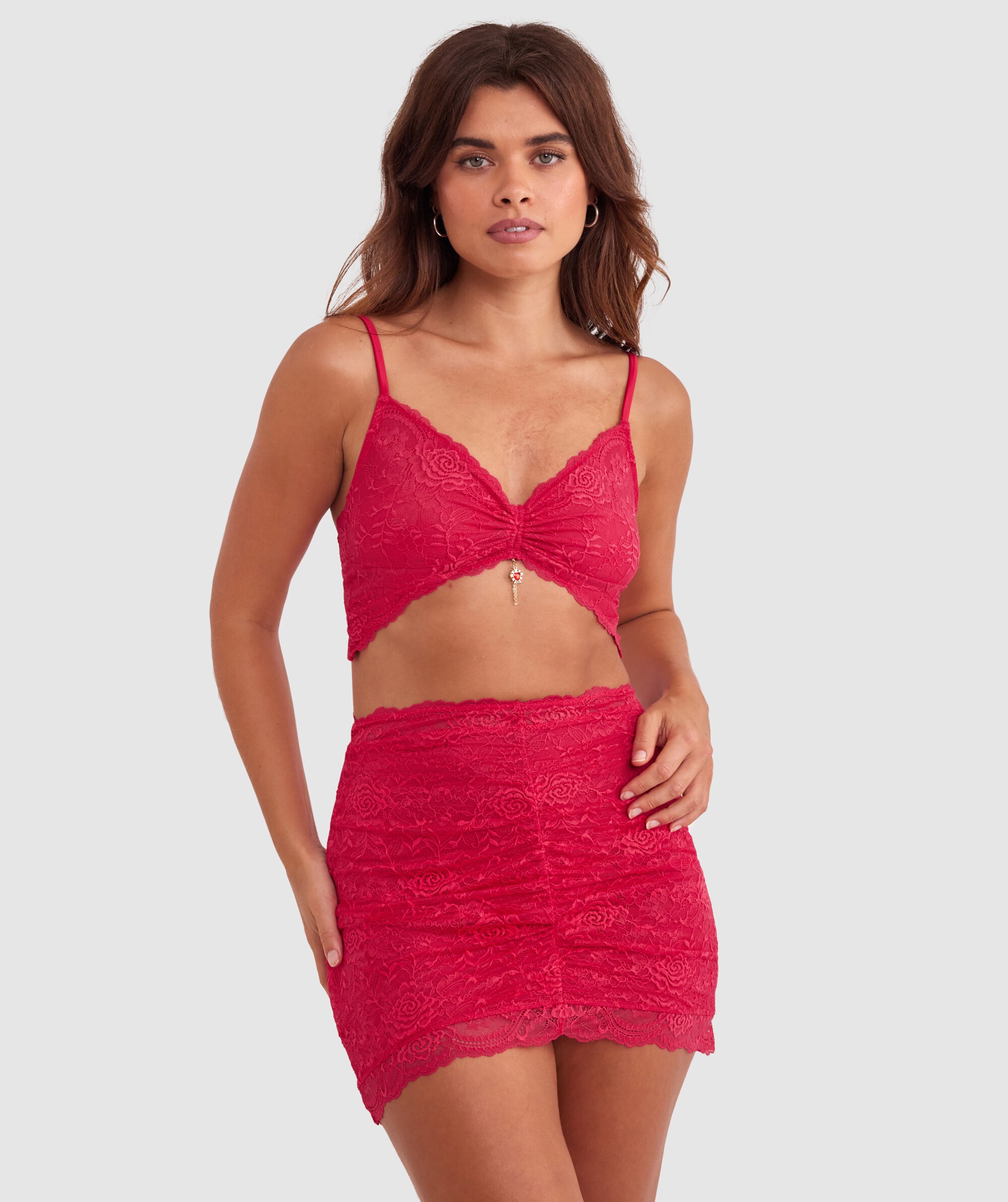 Slip Dress V2 - Red Hearts