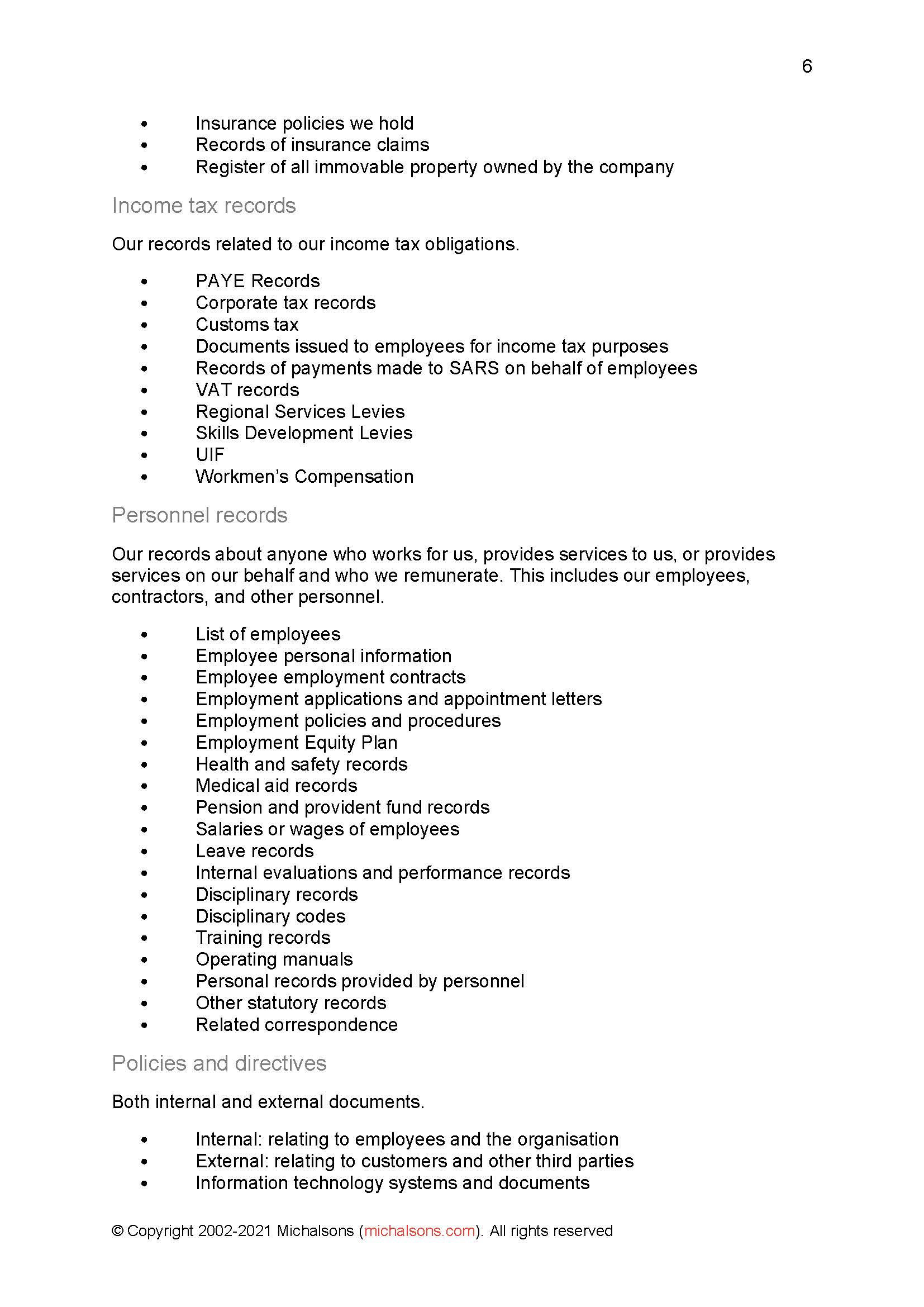 Bras N Things South Africa Privacy PAIA Manual