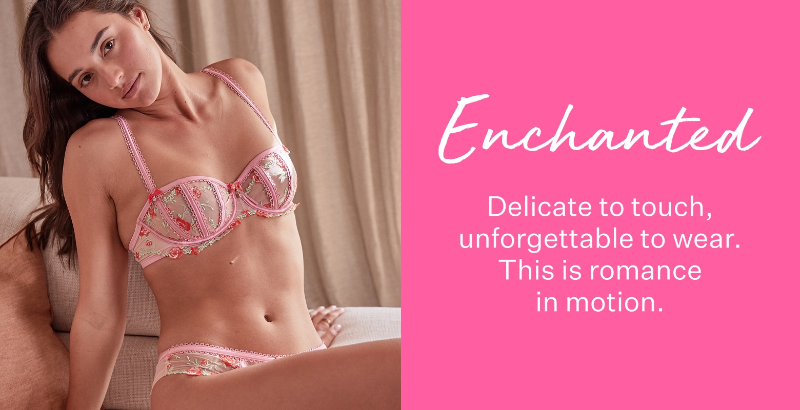 Enchanted. Feather soft lace and embroidery, because your romantic era deserves the dreamiest details.