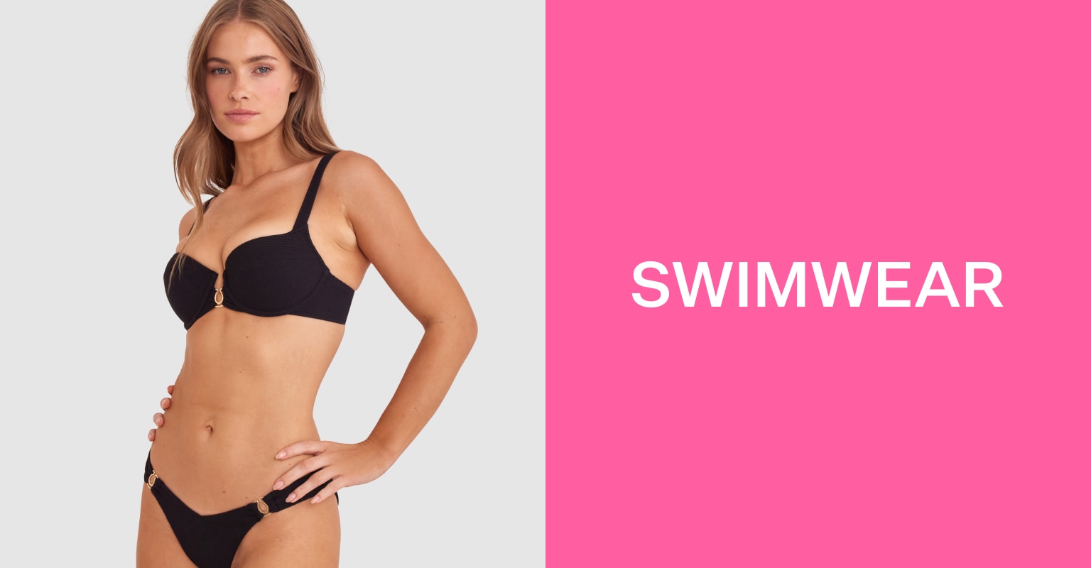 Summer Meet Your Match. Our new swim drop is here to play. Available in sizes 8-18 and A-G cups.